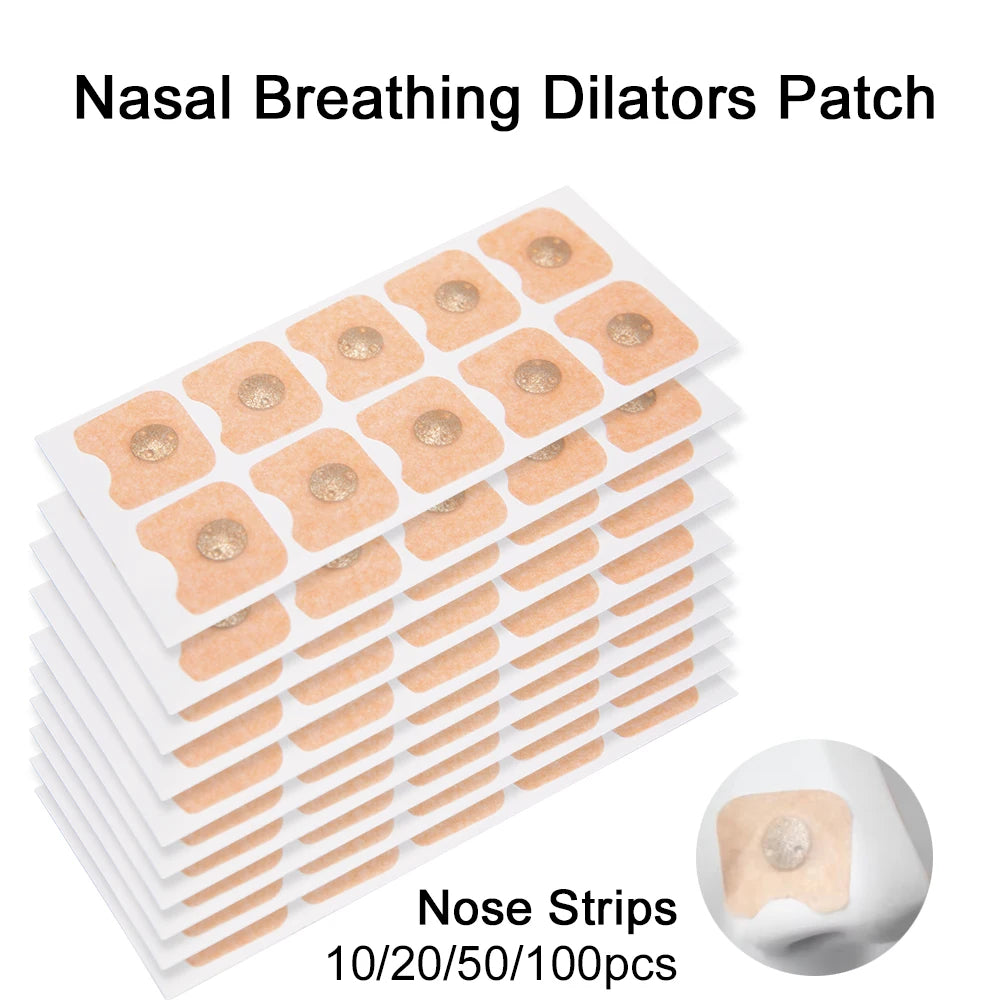 10/20/50/100 Pcs Nose Breathing Patches – Nasal Breathing Dilator Strips for Better Oxygen Intake and Easier Breathing