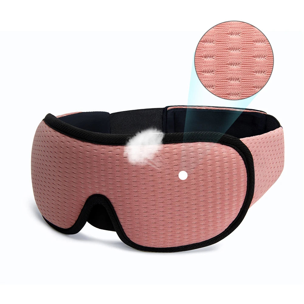 Soft 3D Sleep Mask – Padded Eye Shade Blindfold for Restful Sleep and Relaxation