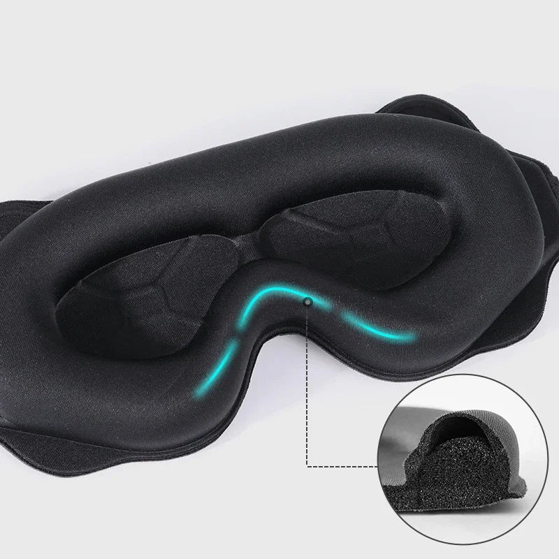3D Contoured Sleep Mask – Ultra Soft, Light-Blocking Eye Mask for Travel & Relaxation