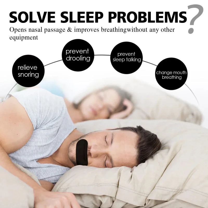 Mouth Tape for Better Sleep – 90/60/30 Pcs Gentle Strips to Prevent Snoring, Keep Mouth Closed & Reduce Dryness (Perfect for Home or Travel)