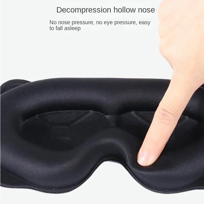 3D Contoured Sleep Mask – Ultra Soft, Light-Blocking Eye Mask for Travel & Relaxation