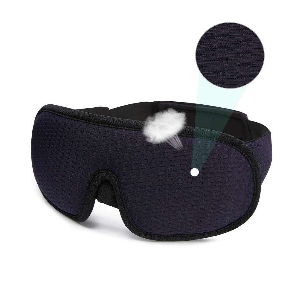 Soft 3D Sleep Mask – Padded Eye Shade Blindfold for Restful Sleep and Relaxation