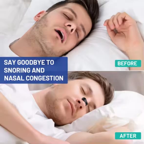 Magnetic Nasal Dilator Strips for Snoring Relief, Designed to Improve Oxygen Intake, Complete Sleep Breathing Starter Kit with Accessories